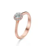 Pierścionek z różowego złota z diamentami AJPZ_092